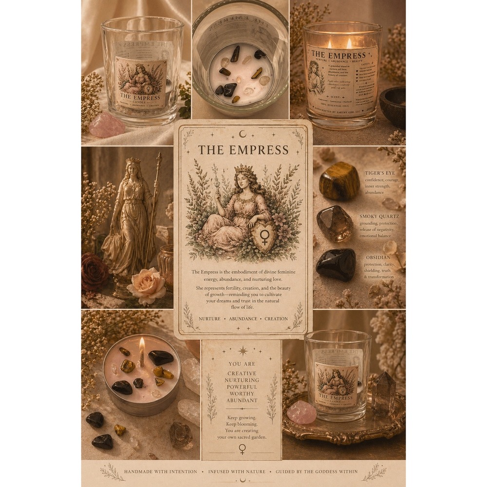The Empress Tarot Card Tea‎ Light Candle Set